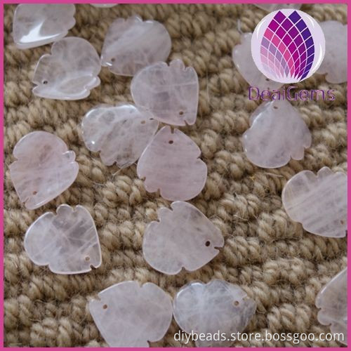 18x16x2.5mm flower rose quartz loose beads